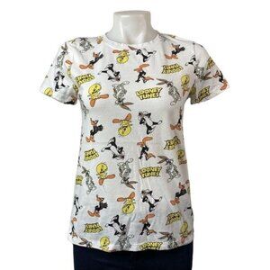 Looney Tunes Tee Bugs Bunny Tweety Bird Sylvester Cat Shirt Size S
